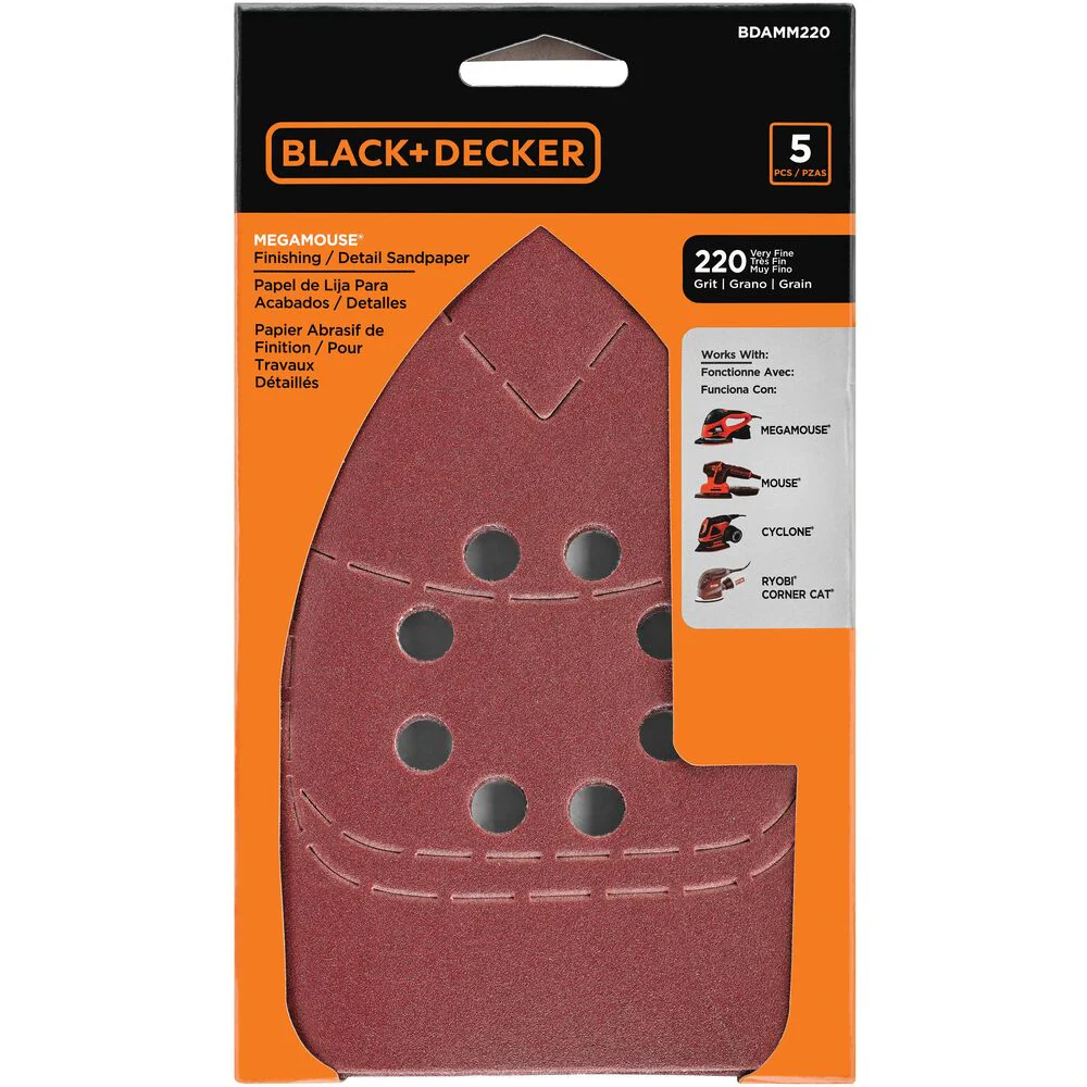 220G Mega MOUSE™ Sandpaper, 5-Pack