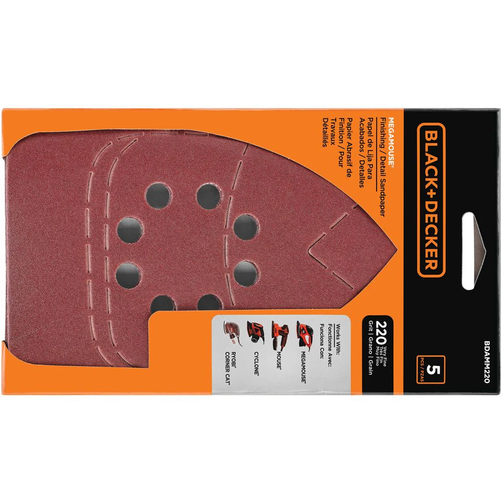 220G Mega MOUSE™ Sandpaper, 5-Pack
