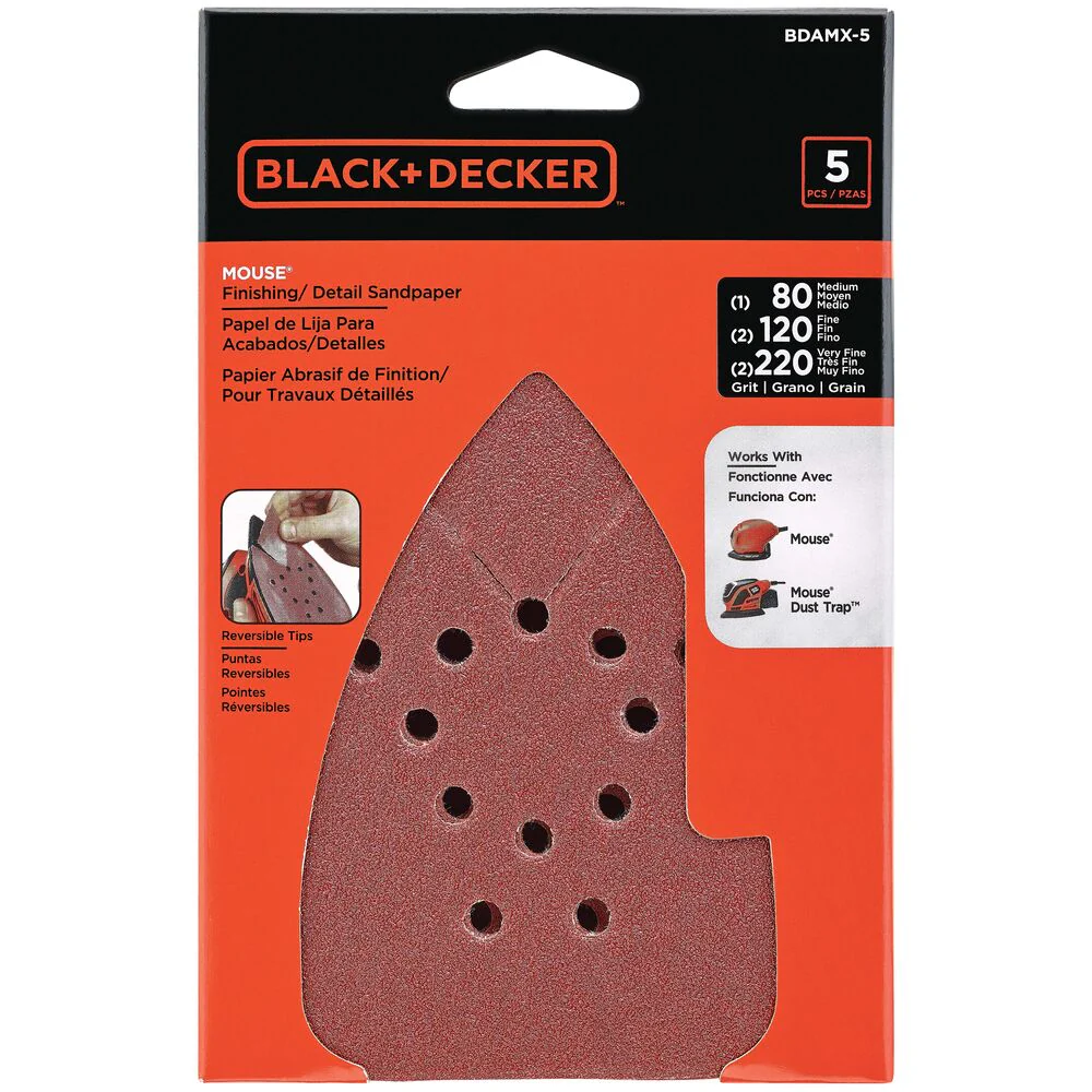 MOUSE™ Assorted Sandpaper, 5-Pack