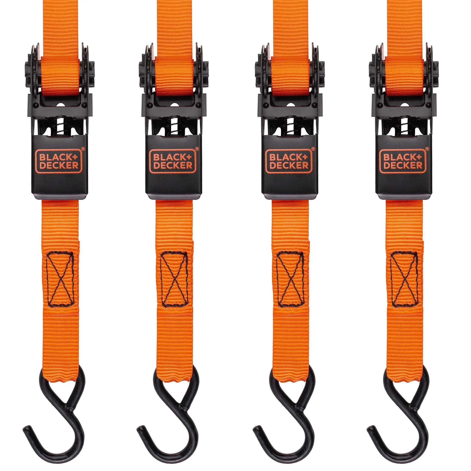 1 in. X 10 ft. Light Duty Ratchet Tie-down Straps, 4 Pack 900 Lb. Break Strength