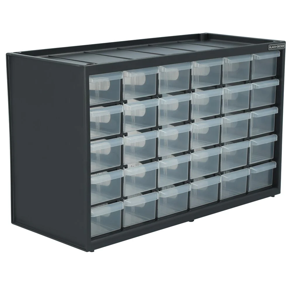 Small 30 Drawer Bin System Black