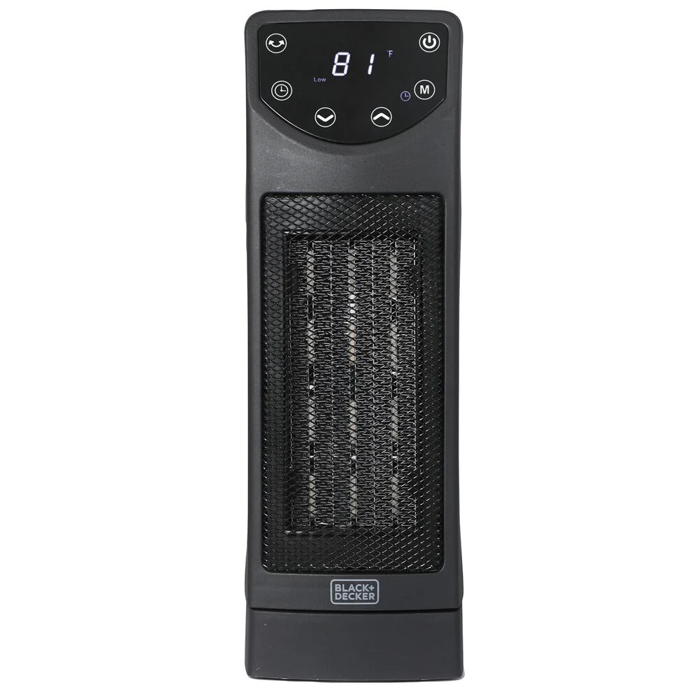 Oscillating Ceramic Desktop Heater & Remote | Thermostat