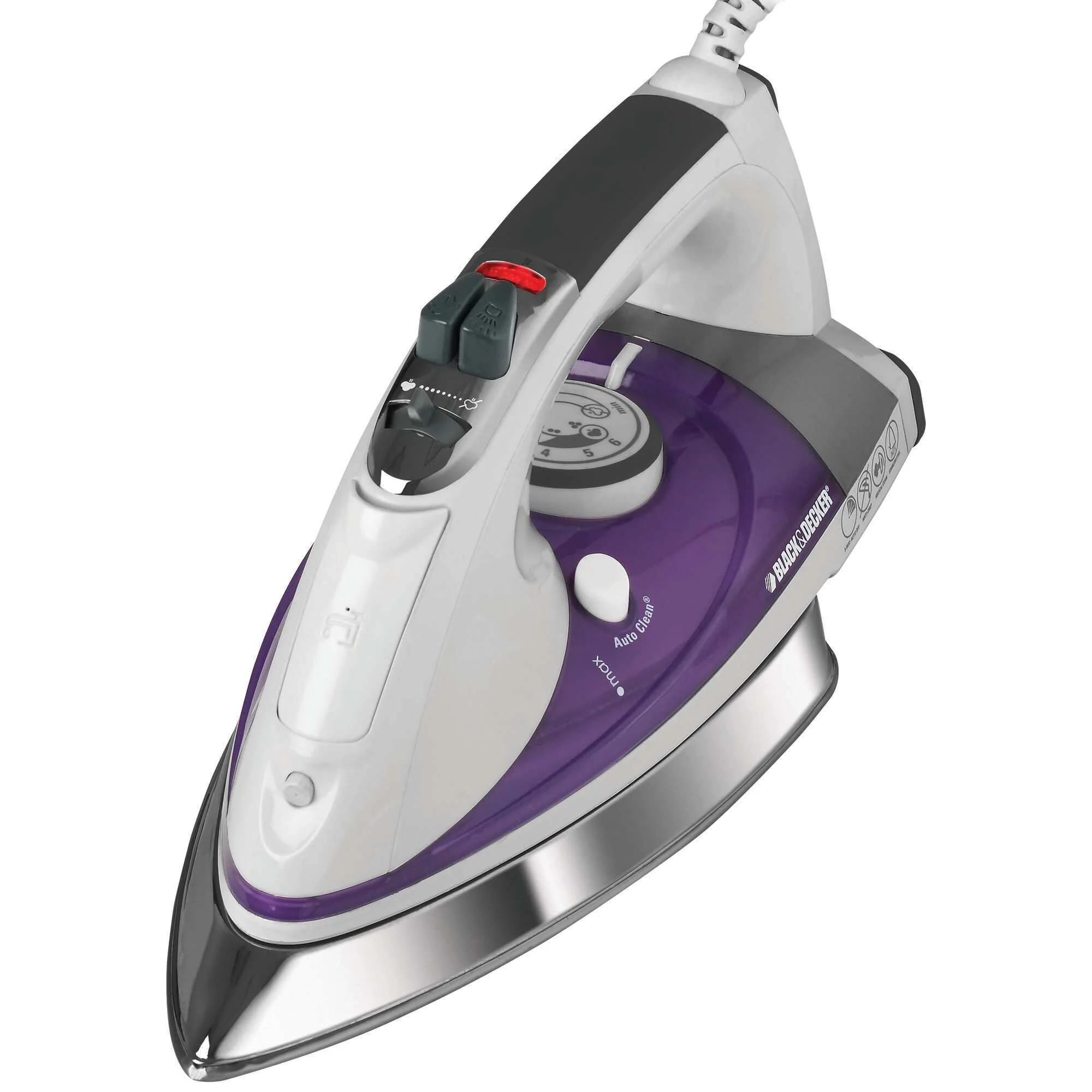 Iron with Extra Large Soleplate; 13.2\" x 16.3\" x 7\"; Purple
