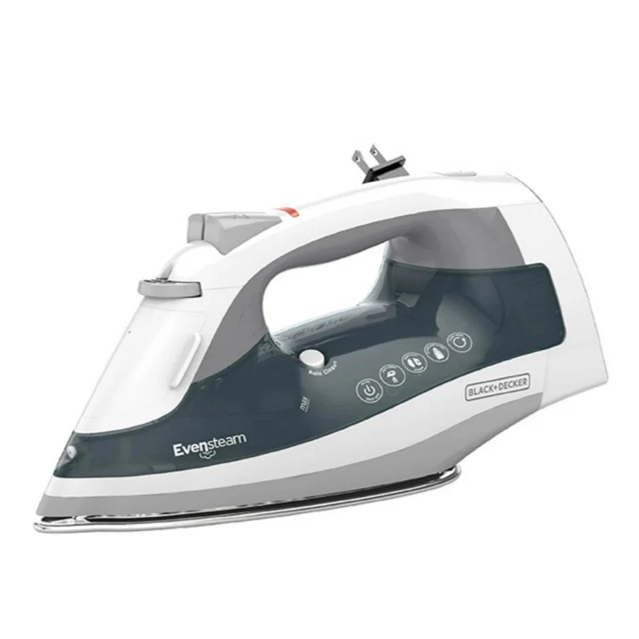 One Step Steam Iron with EvenSteam Stainless Steel Soleplates and SmartSteam Control; Grey