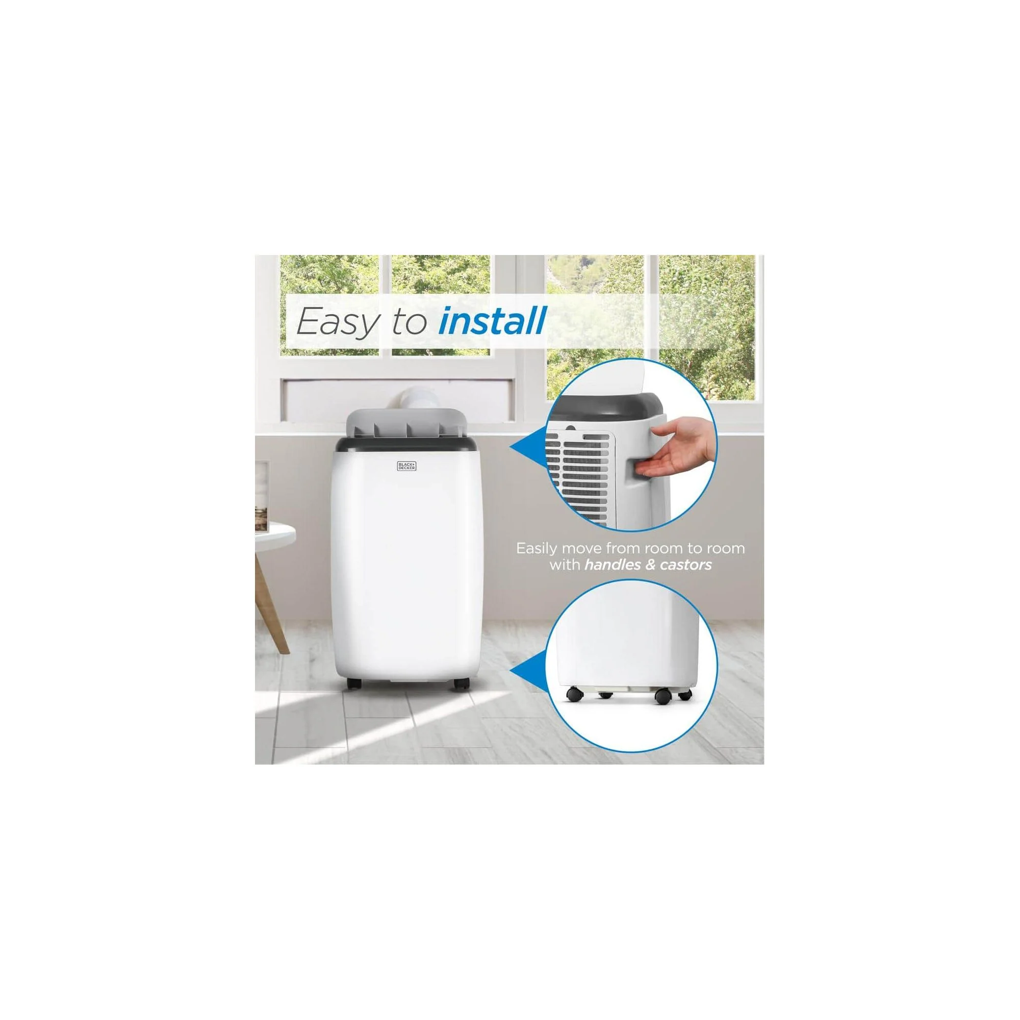 10,000 BTU SACC/CEC (14,000 BTU ASHRAE) Portable Air Conditioner with Heat and Remote Control