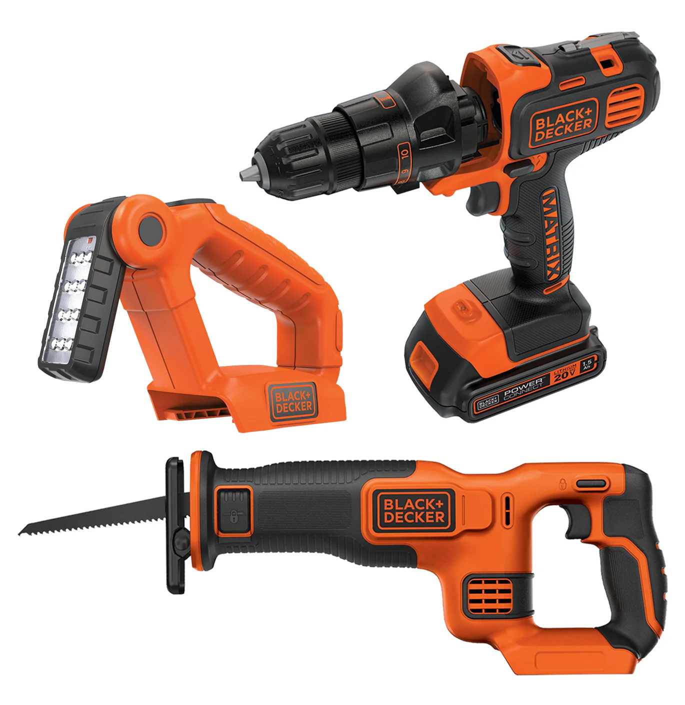 20V MAX* 2 pc. MATRIX Drill & Recip Saw Bundle Including Light