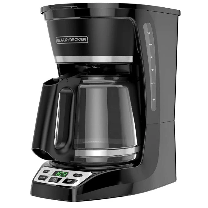 12-Cup Fast Brewing Programmable Coffeemaker, Black