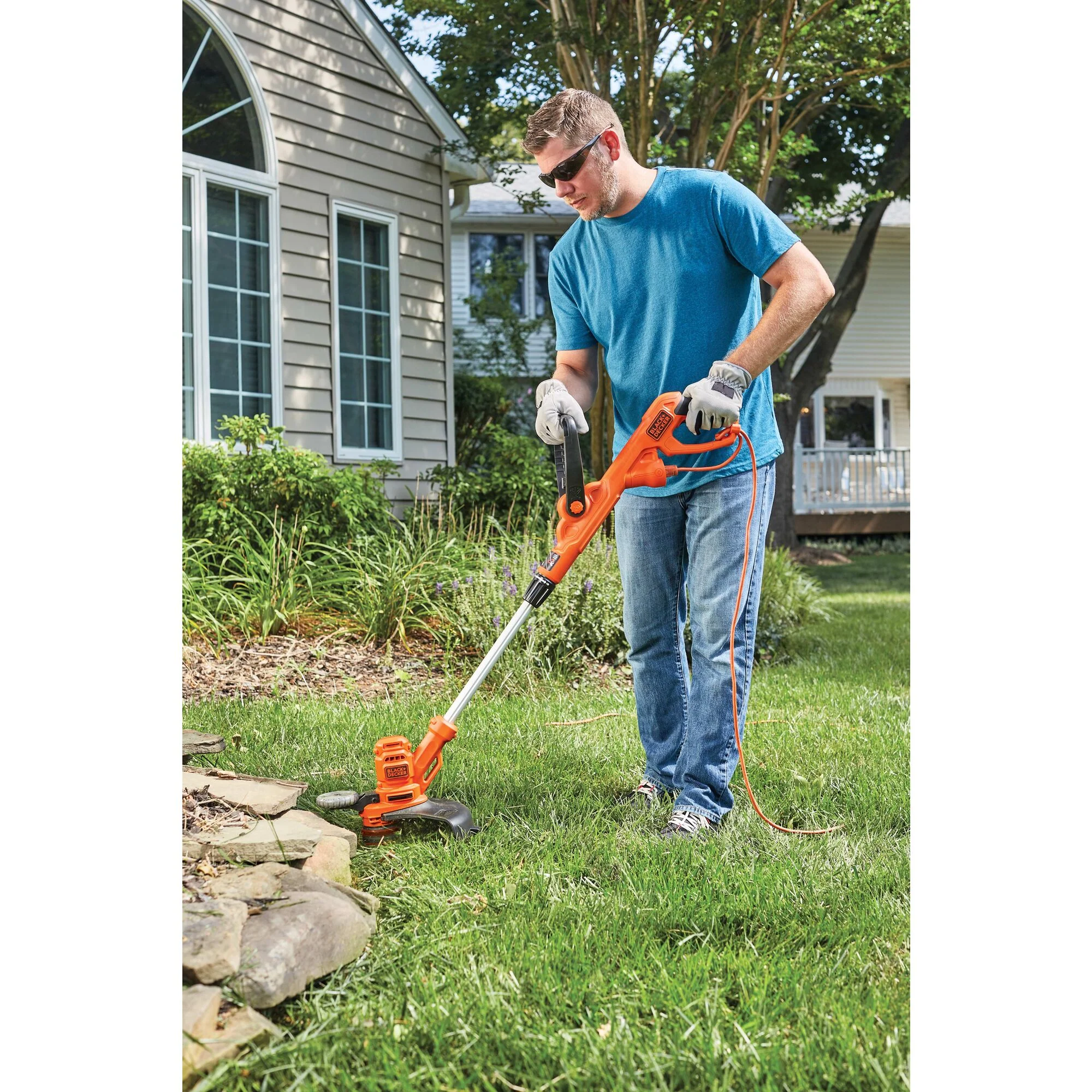 String Trimmer Weed Wacker with Auto Feed Weed Eater, 6.5-Amp, 14-Inch
