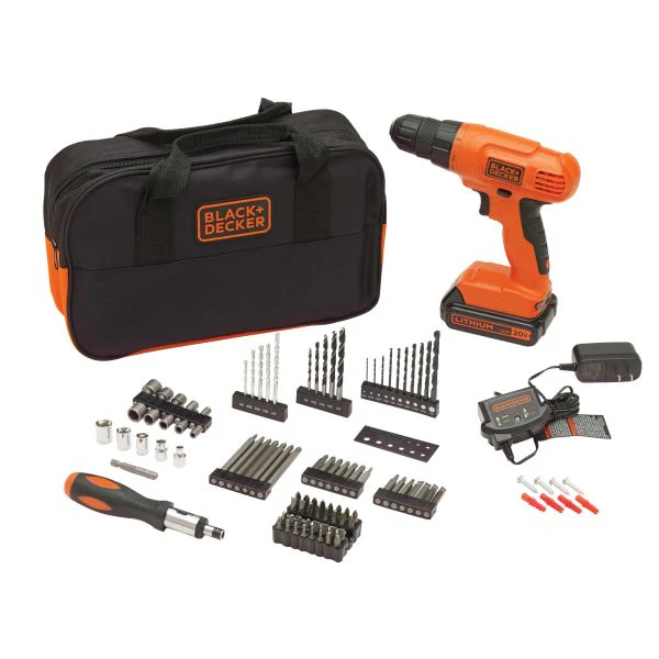 POWERCONNECT™ Cordless Drill Driver & 100-Piece Kit, Battery + Charger