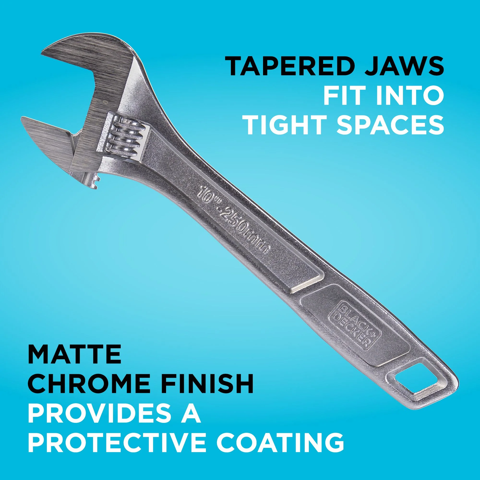 6 in., 8 in. & 10 in. Adjustable Wrench Set (3 PK)