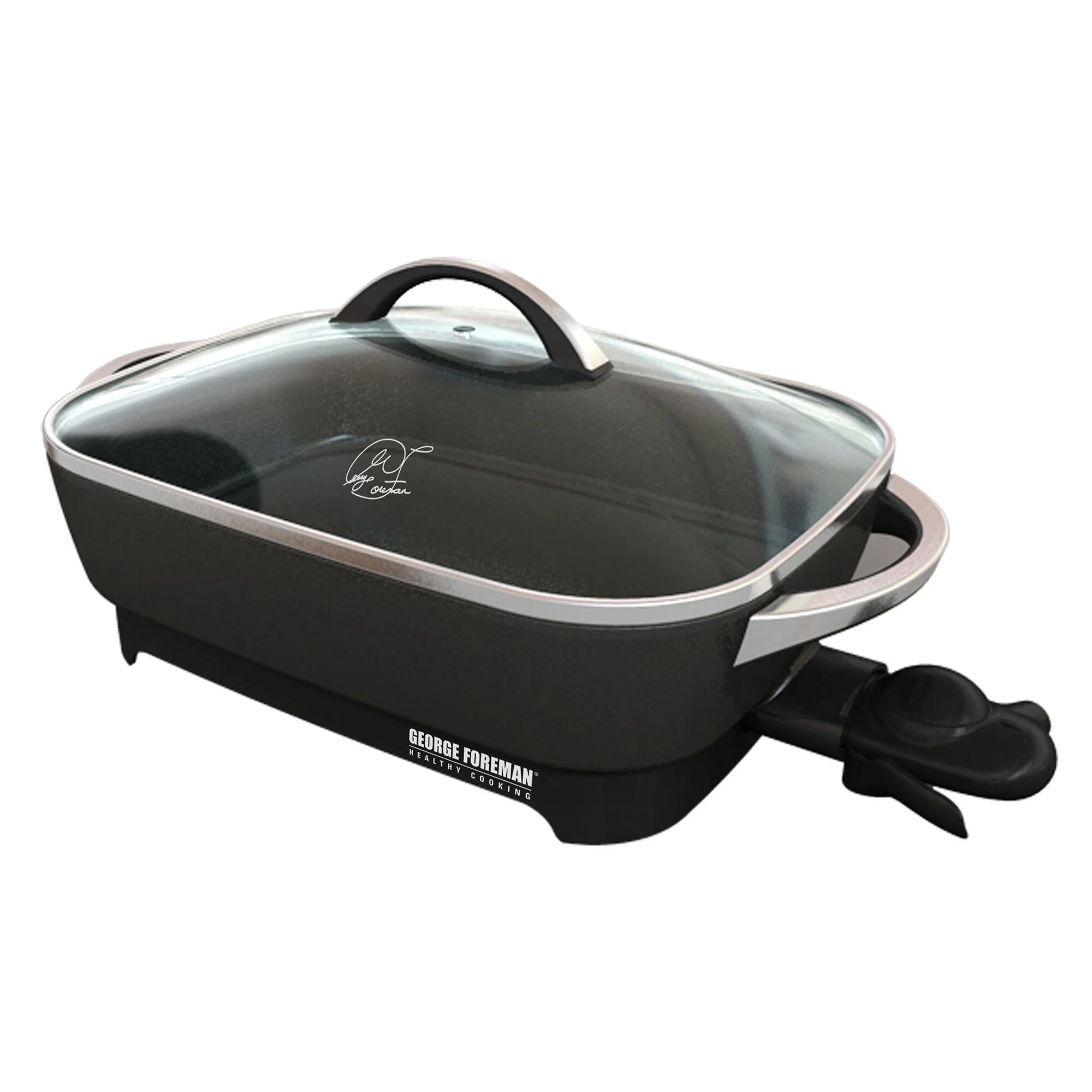 Family Sized Electric Skillet; Black