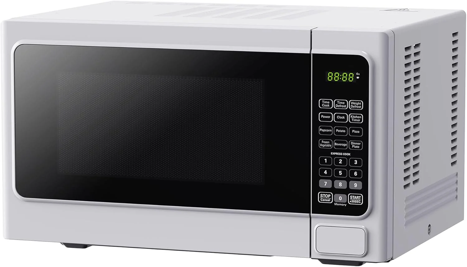 1000 Watt 1.1 Cubic Feet Countertop Table Microwave Oven, White
