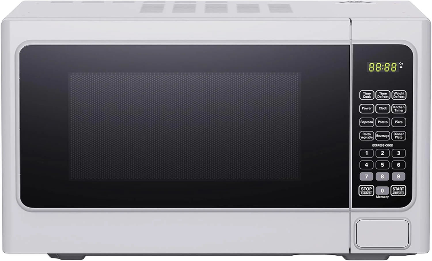 1000 Watt 1.1 Cubic Feet Countertop Table Microwave Oven, White