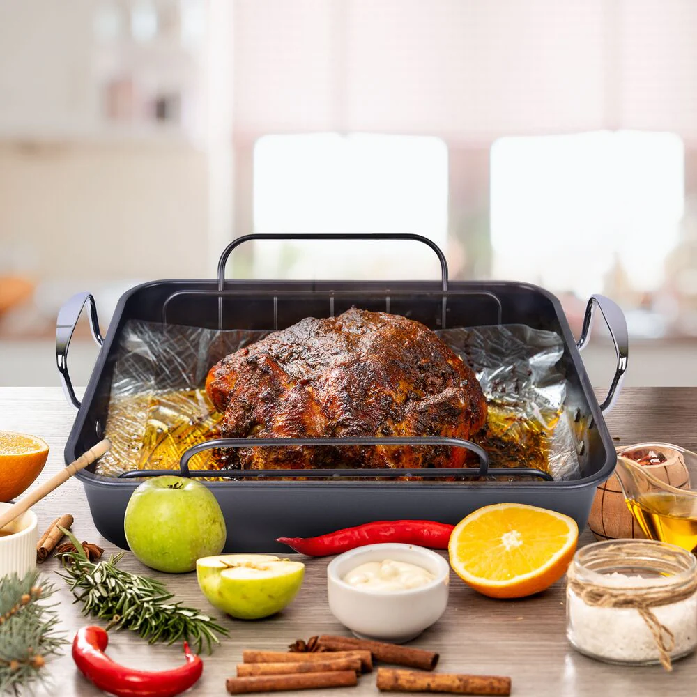Large Turkey Roasting Pan with Rack
