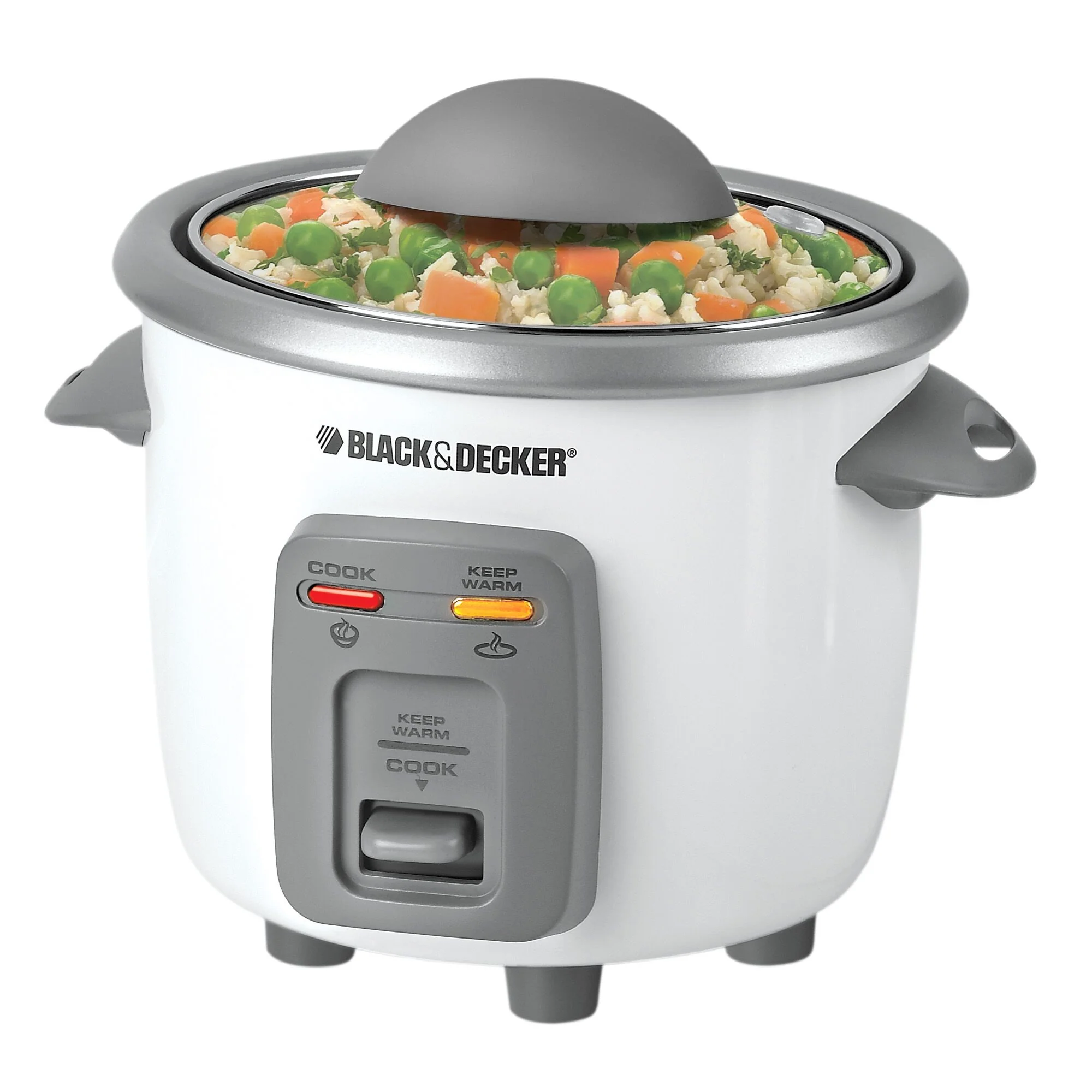 1.5-Cup Dry/3-Cup Cooked Compact Rice Cooker; White