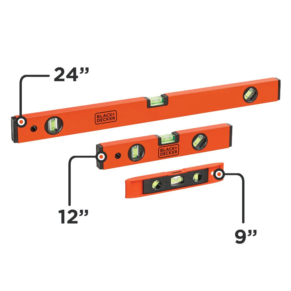Level Set, 9 in., 12 in., 24 in., 3-Pack