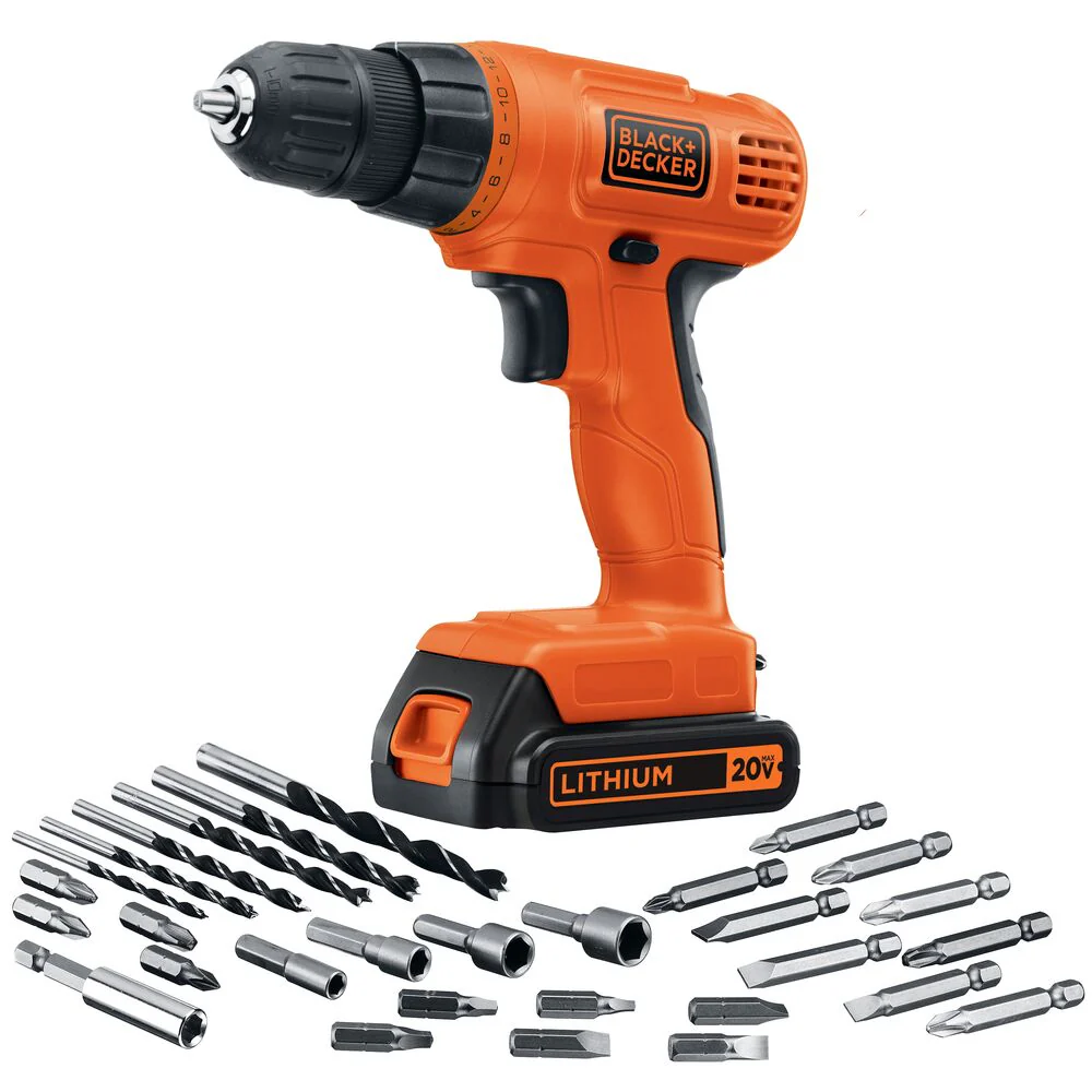 20V MAX* POWERCONNECT™ Cordless Drill/Driver, 30-Piece Kit, Battery and Charger Included