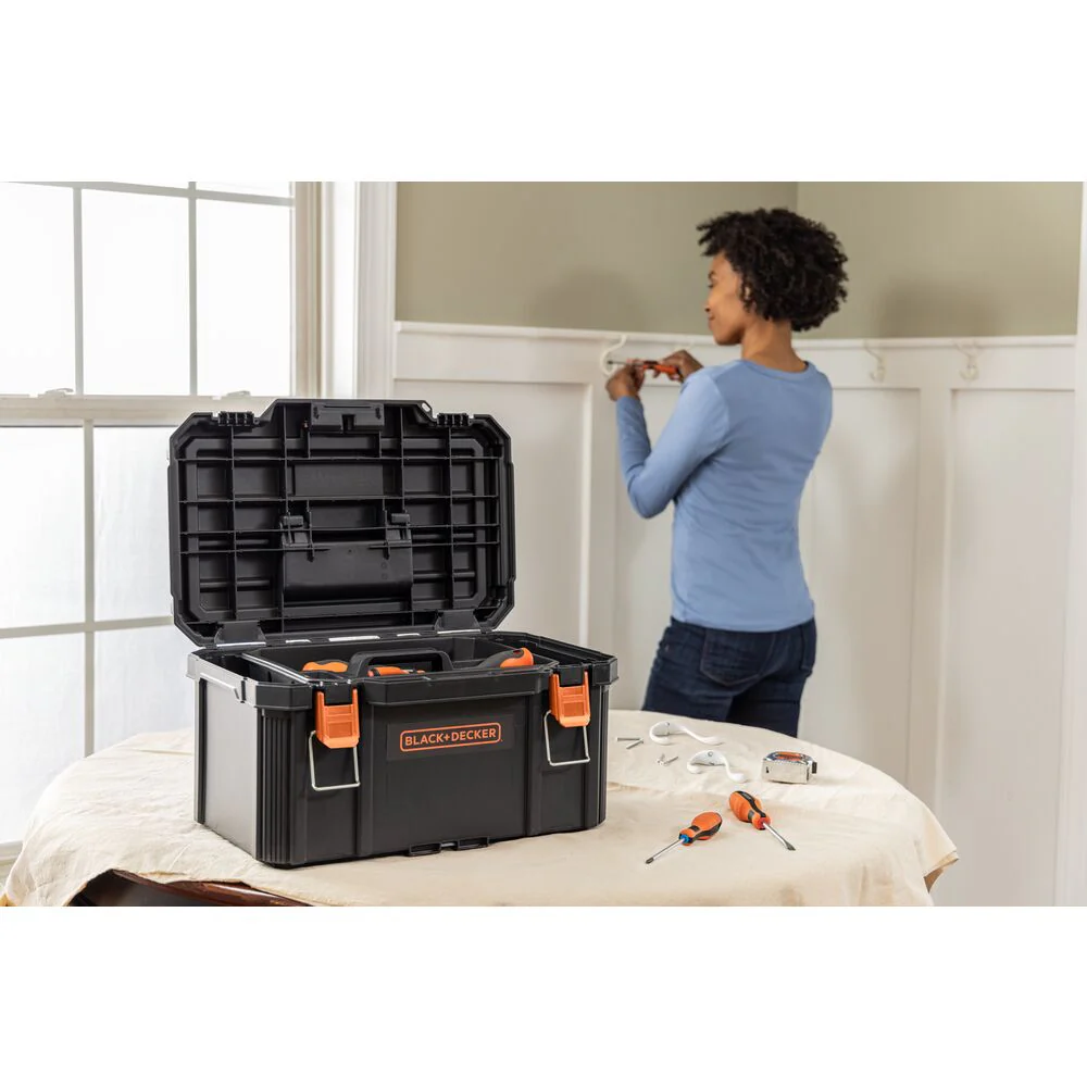 Stackable Storage System - 3 Piece Set (Small, Deep Toolbox, and Rolling Tote)